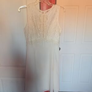 Elegant Cream Lace Dress